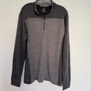 Kuhl Men's Quarter Zip Lightweight Pullover Large Gray Performance Gorpe Hiking